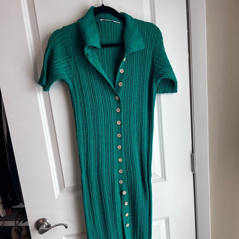Free People Beach Crochet Cover-up in Green. Size XS.